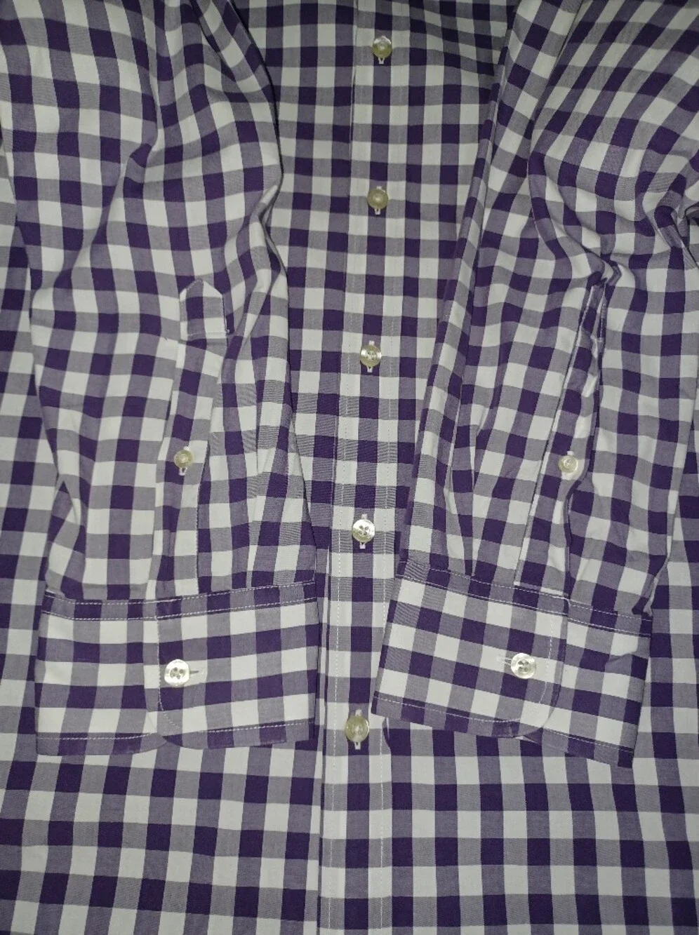 Men's Purple Check Button-Down Shirt